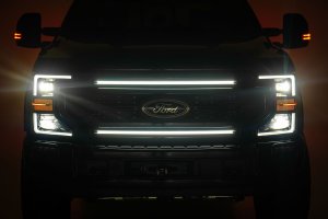 Ford F-350 Super Duty LED Light Kit - Grille Mount - Rough Country - 30 Inch DRL - '17-'22 Ford F-350 Super Duty LED Light Kit - Grille Mount - Rough Country - 30 Inch DRL - '17-'22